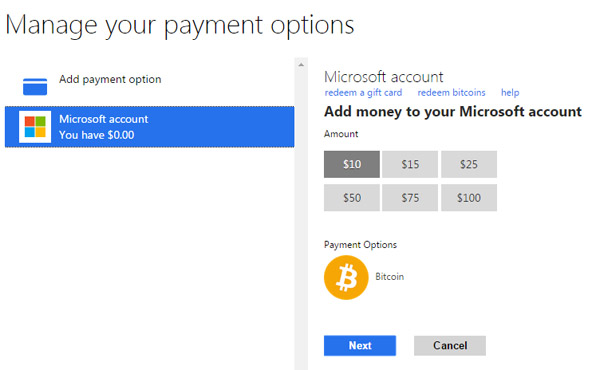 can you buy microsoft products with bitcoin